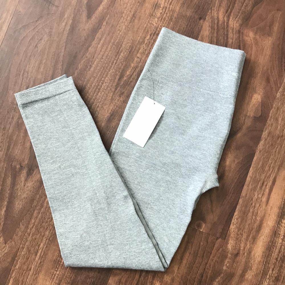 Fashion Nova Sport Heather Grey Leggings Size L